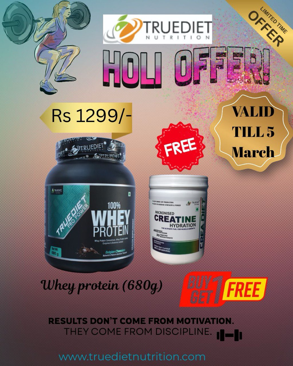 Whey Protein Belgium Chocolate 680 + FREE Creatine Hydration