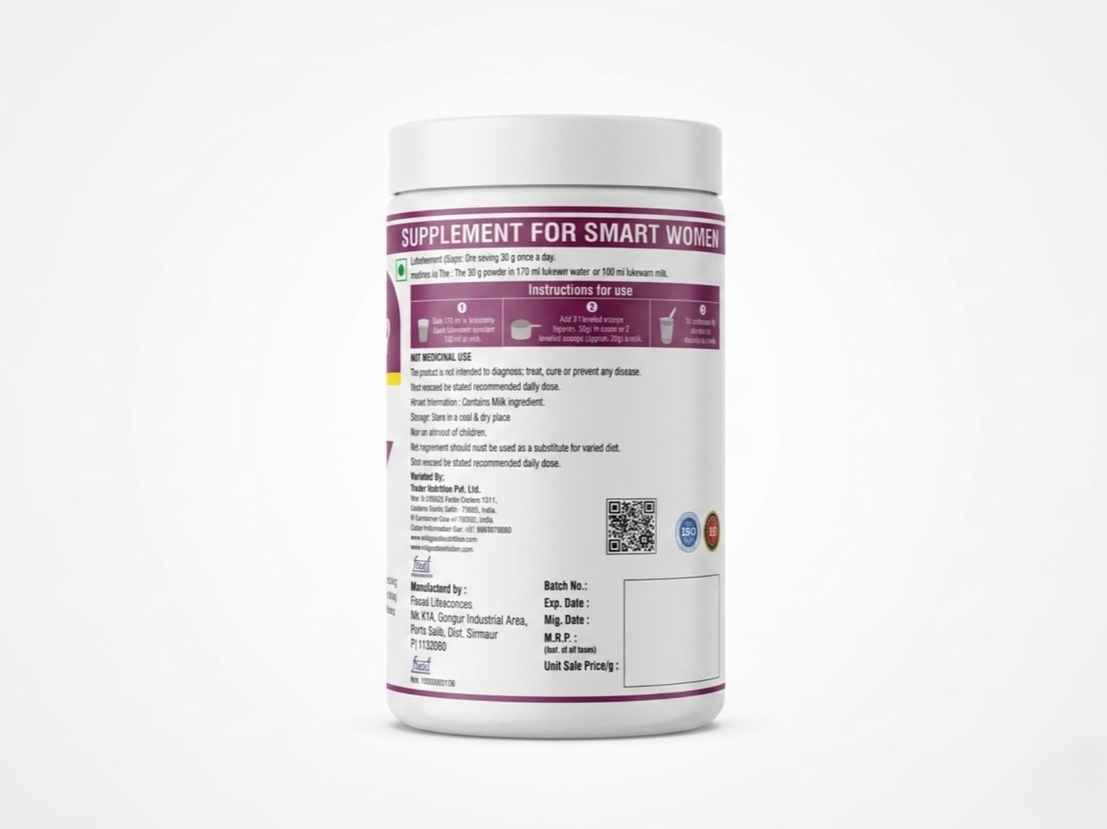 Truediet Fem 40+ women protein powder 450gm - Image 4