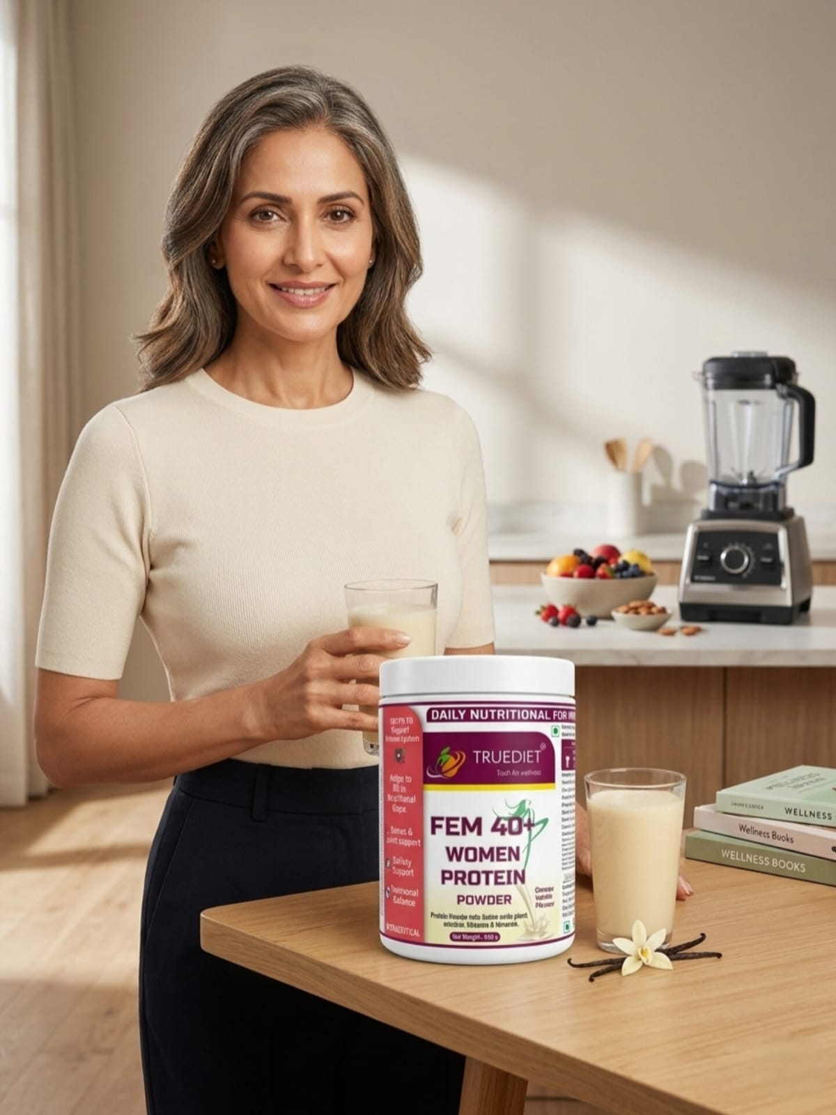 Truediet Fem 40+ women protein powder 450gm - Image 2