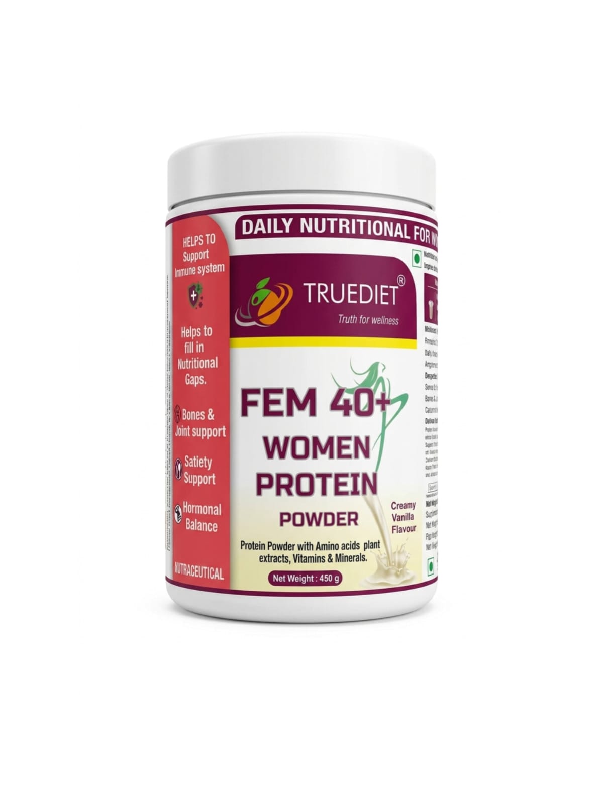 Truediet Fem 40+ women protein powder 450gm