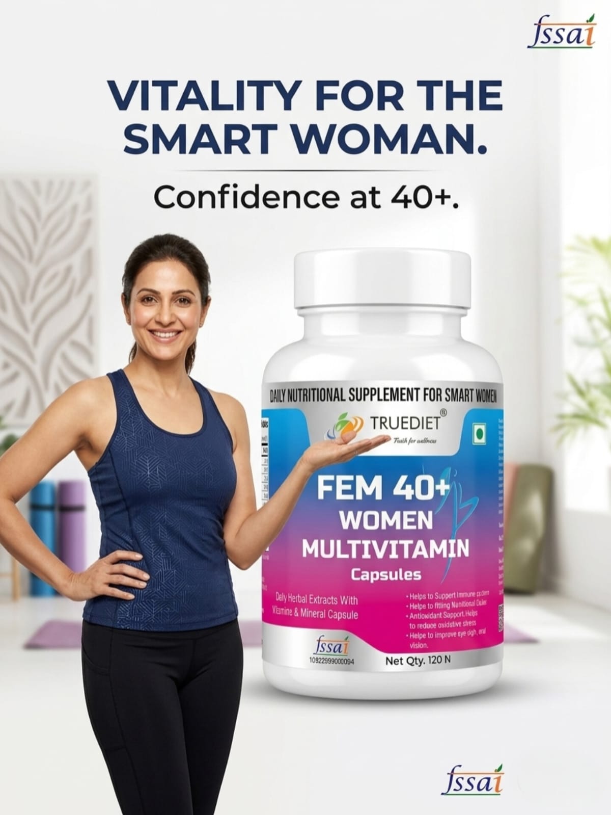 TRUEDIET FEM 40+ Women's Multivitamin Capsules – 120 Capsules - Image 2