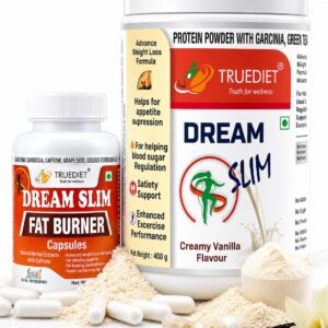 Truediet dream slim power 400g or truediet dream slim fat burner capsule 120 pcs combo pack