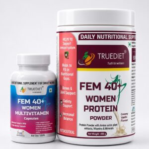 Truediet Fem 40+ women power 450gm or truediet Fem 40+ women multivitamin capsule 120 n